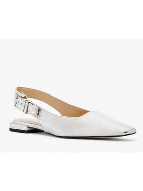 MICHAEL Michael Kors 'Darrington' Women's 8.5 Silver Slingback Pump Shoe Heel